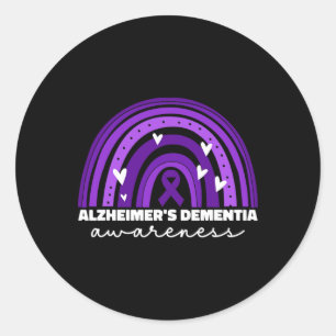 Awareness For Women Heimer Awareness Cute  Classic Round Sticker