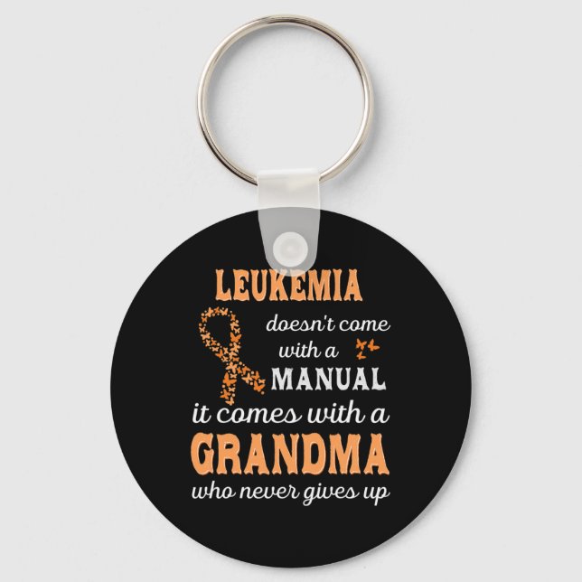 Awareness Grandma Support Leukaemia Warrior  Key Ring (Front)