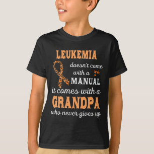 Awareness Grandpa Support Leukaemia Warrior T-Shirt
