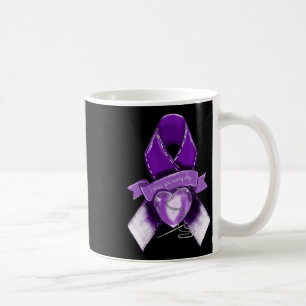 Awareness Graphic Purple Ribbon Coffee Mug