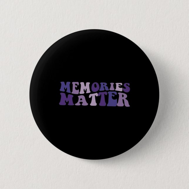 Awareness Groovy Memories Problem Purple Warrior  6 Cm Round Badge (Front)