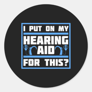 Awareness Hearing Aid Implant Asl 1  Classic Round Sticker