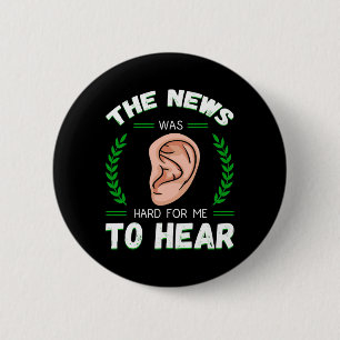 Awareness Hearing Aid Implant Asl Hard For Me To H 6 Cm Round Badge