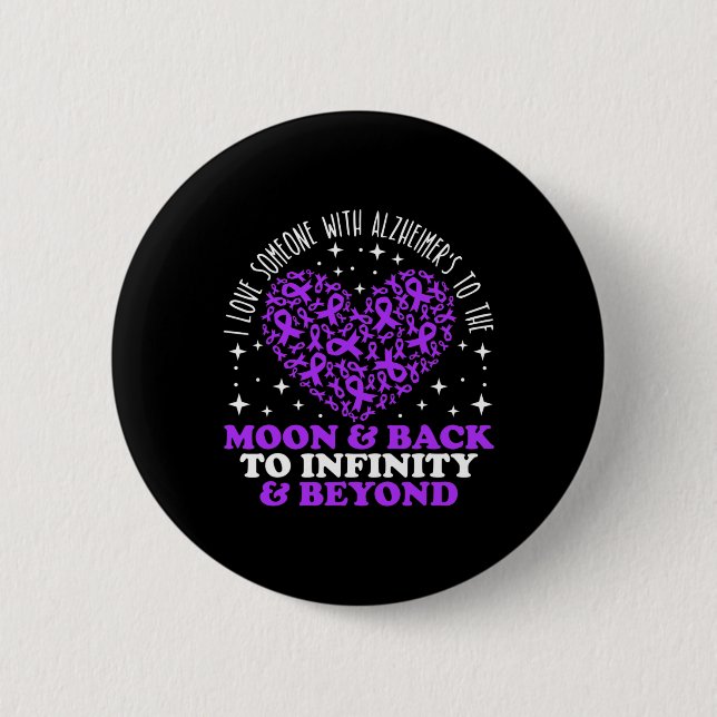 Awareness Heart Ribbon  6 Cm Round Badge (Front)