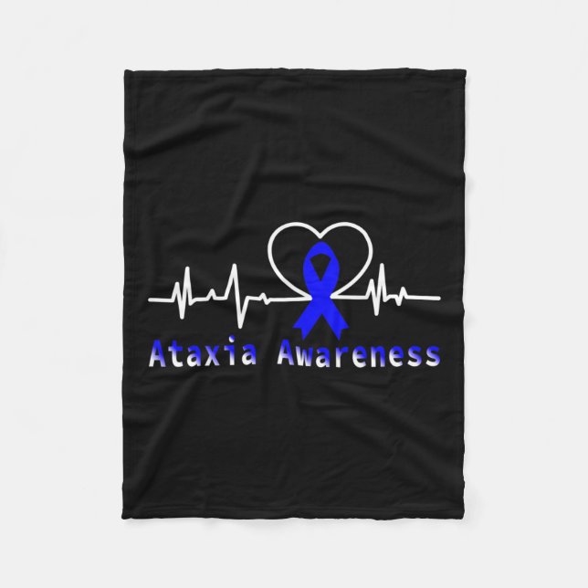 Awareness Heartbeat Warrior Support  Fleece Blanket (Front)
