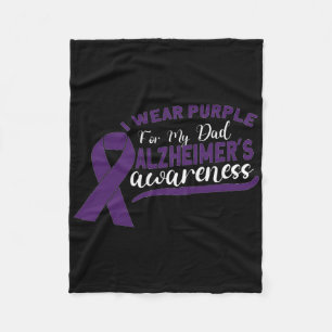 Awareness Heimer Dementia Senior 2 Fleece Blanket