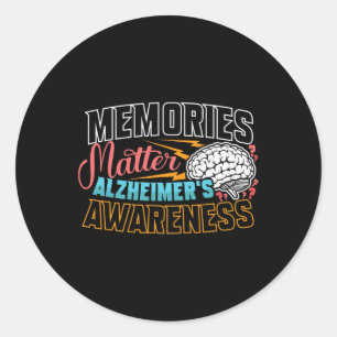 Awareness Heimer Dementia Senior  Classic Round Sticker