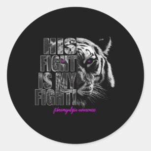 Awareness His Fight Is My Fight 1  Classic Round Sticker