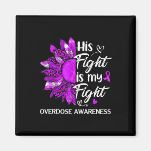 Awareness His Fight Is My Fight Leopard Sunflower Magnet
