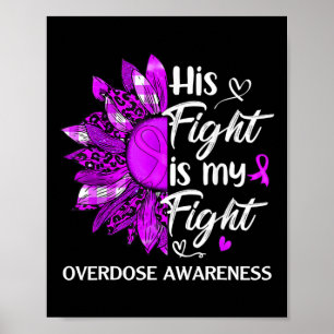 Awareness His Fight Is My Fight Leopard Sunflower  Poster