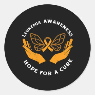 Awareness Hope For A Cure Blood Cancer  Classic Round Sticker