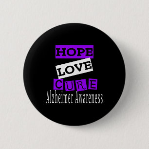 Awareness Hope Love Cure 6 Cm Round Badge