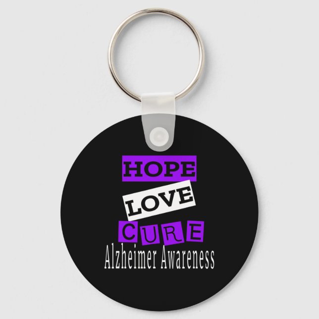 Awareness Hope Love Cure  Key Ring (Front)