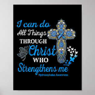 Awareness Hydrocephalus Warrior Christ  Poster