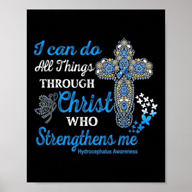 Awareness Hydrocephalus Warrior Christ  Poster (Front)