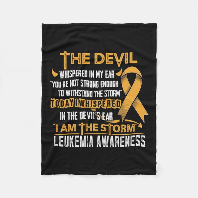 Awareness I Am The Storm Devil  Fleece Blanket (Front)