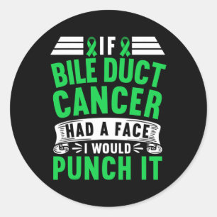 Awareness I If Bile Duct Cancer Had A Face I Would Classic Round Sticker