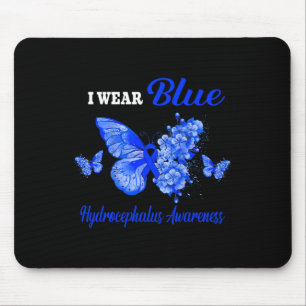 Awareness I Wear Blue Butterfly Mouse Pad