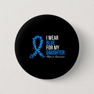 Awareness I Wear Blue For My Daughter Blue Ribbon 6 Cm Round Badge