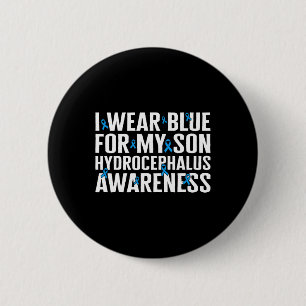 Awareness I Wear Blue For My Son Ribbon Neuros  6 Cm Round Badge
