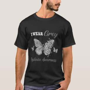 Awareness I Wear Grey Butterfly T-Shirt