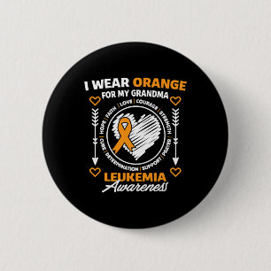 Awareness I Wear Orange For My Grandma Nana 6 Cm Round Badge