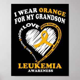 Awareness - I Wear Orange For My Grandson Poster