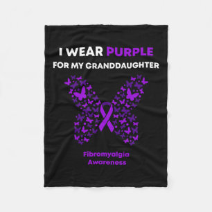 Awareness-i Wear Purple For My Granddaughter Fleece Blanket