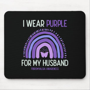 Awareness I Wear Purple For My Husband Mouse Pad