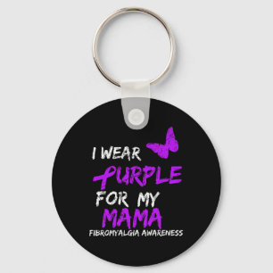 Awareness I Wear Purple For My Mama  Key Ring