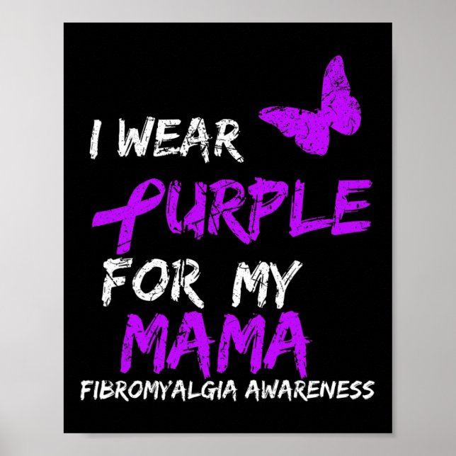 Awareness I Wear Purple For My Mama  Poster (Front)