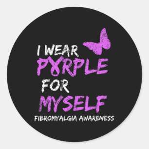 Awareness I Wear Purple For Myself 1 Classic Round Sticker