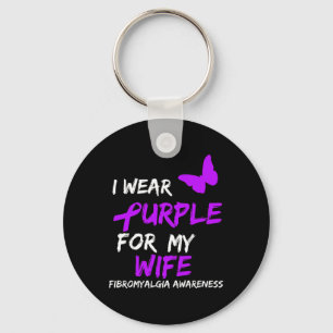 Awareness I Wear Purple For Wife 2 Key Ring
