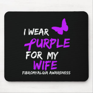 Awareness I Wear Purple For Wife 2  Mouse Pad