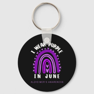 Awareness I Wear Purple In June Heimer Support  Key Ring