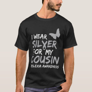 Awareness I Wear Silver For My Cousin Ribbon Gifts T-Shirt