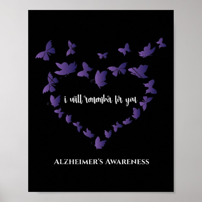 Awareness I Will Remember For You Cute Butterfly 1 Poster (Front)