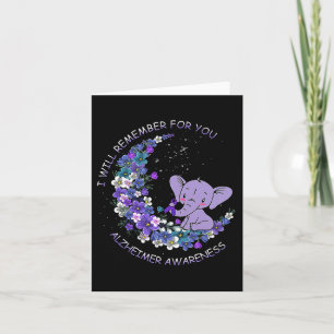 Awareness I Will Remember For You Elephant Moon Card