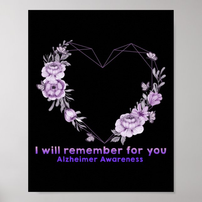 Awareness I Will Remember For You Flower Mother  Poster (Front)