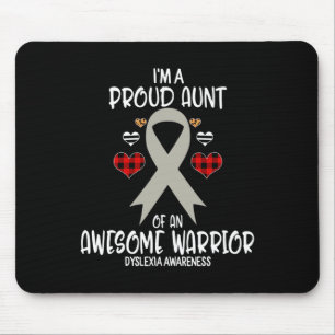 Awareness I'm Proud Aunt Of Awesome Warrior Women Mouse Pad