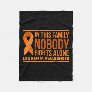Awareness In This Family Nobody Fights Alone  Fleece Blanket