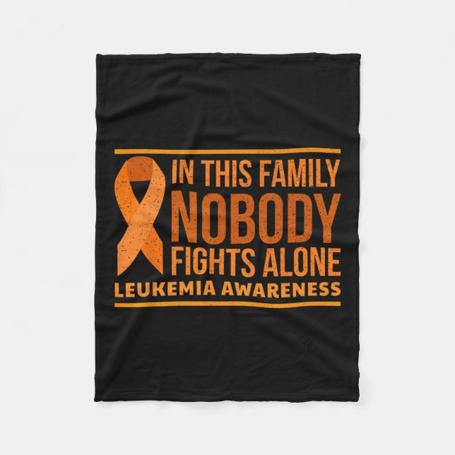 Awareness In This Family Nobody Fights Alone  Fleece Blanket (Front)