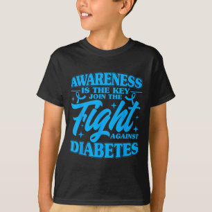 Awareness Is The Key Diabetes Awareness T-Shirt