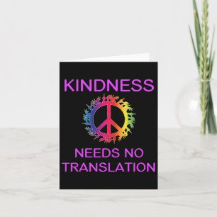 Awareness Kindness Needs No Translation Asl  Card
