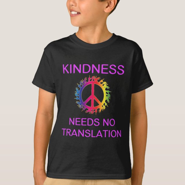 Awareness Kindness Needs No Translation Asl  T-Shirt (Front)