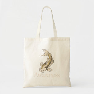 Awareness Koi Symbol of Conscious Living Tote Bag
