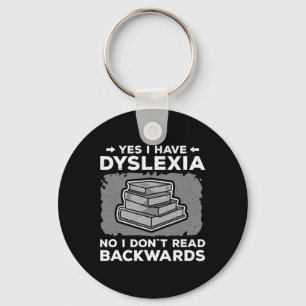 Awareness Learning Disability Dyslexic Reading Key Ring