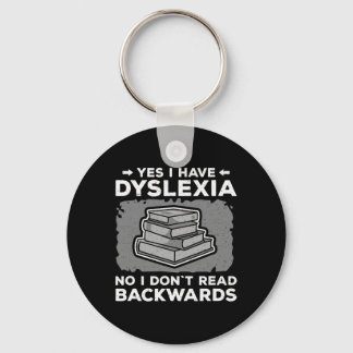 Awareness Learning Disability Dyslexic Reading  Key Ring