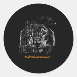 Awareness Leukaemia Awareness Month Warrior  Classic Round Sticker