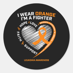 Awareness Men Women Mum Dad Gifts Leukaemia Classic Round Sticker